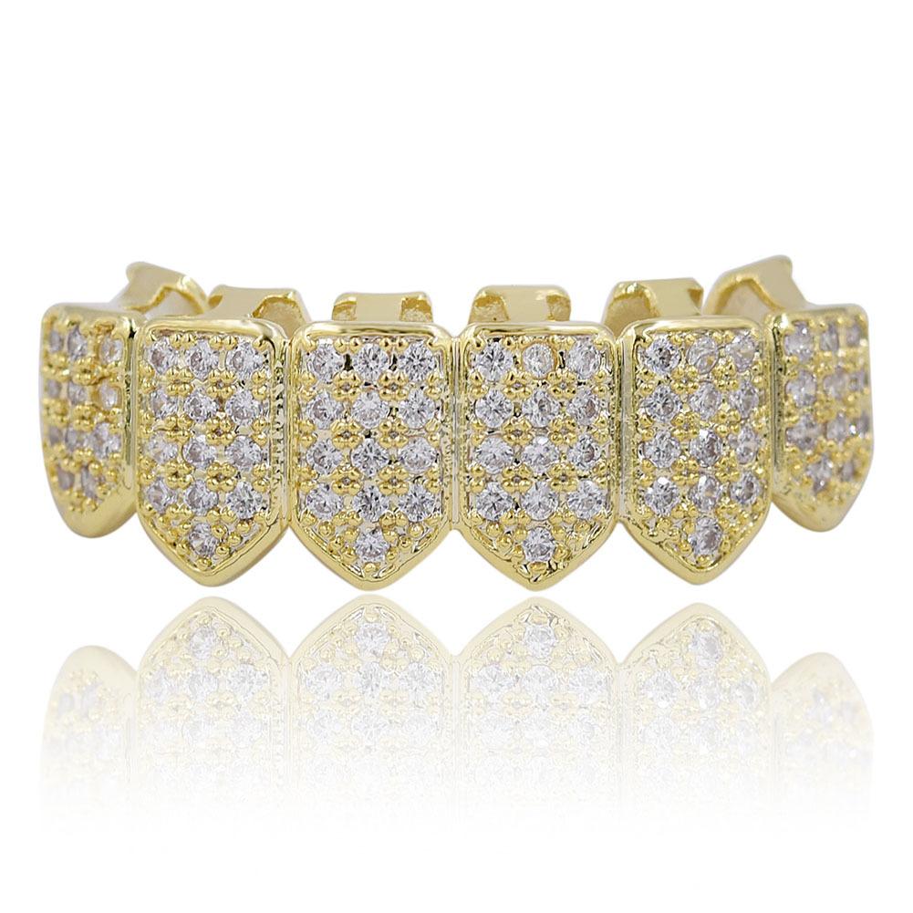 Unisex Hiphop Accessories Grillz Grills Two Color Zircon  Alloy Material K231