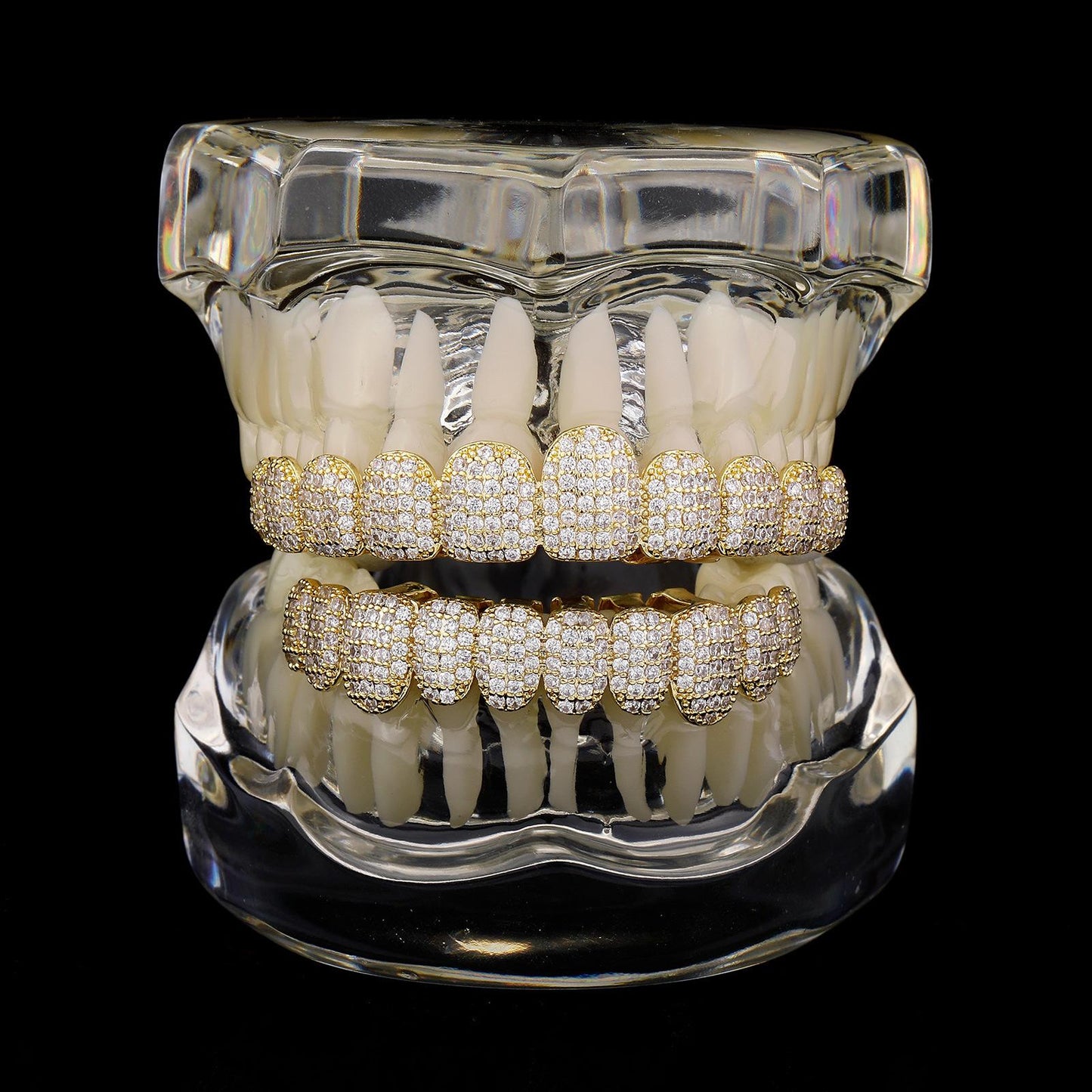 Unisex Cubic Zirconia 10 Teeth Grillz For Men&Women Hiphop Accessories Grills Comfortable K235