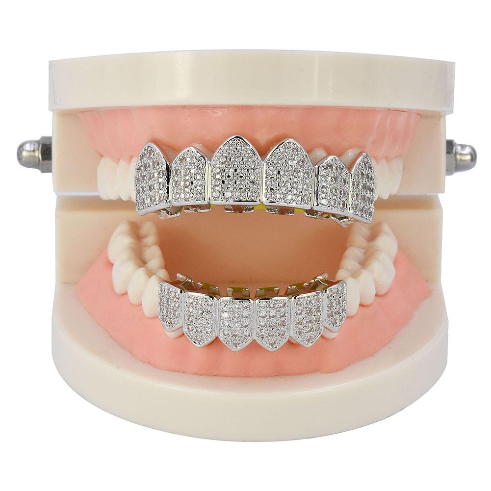 Unisex Hiphop Accessories Grillz Grills Two Color Zircon  Alloy Material K231