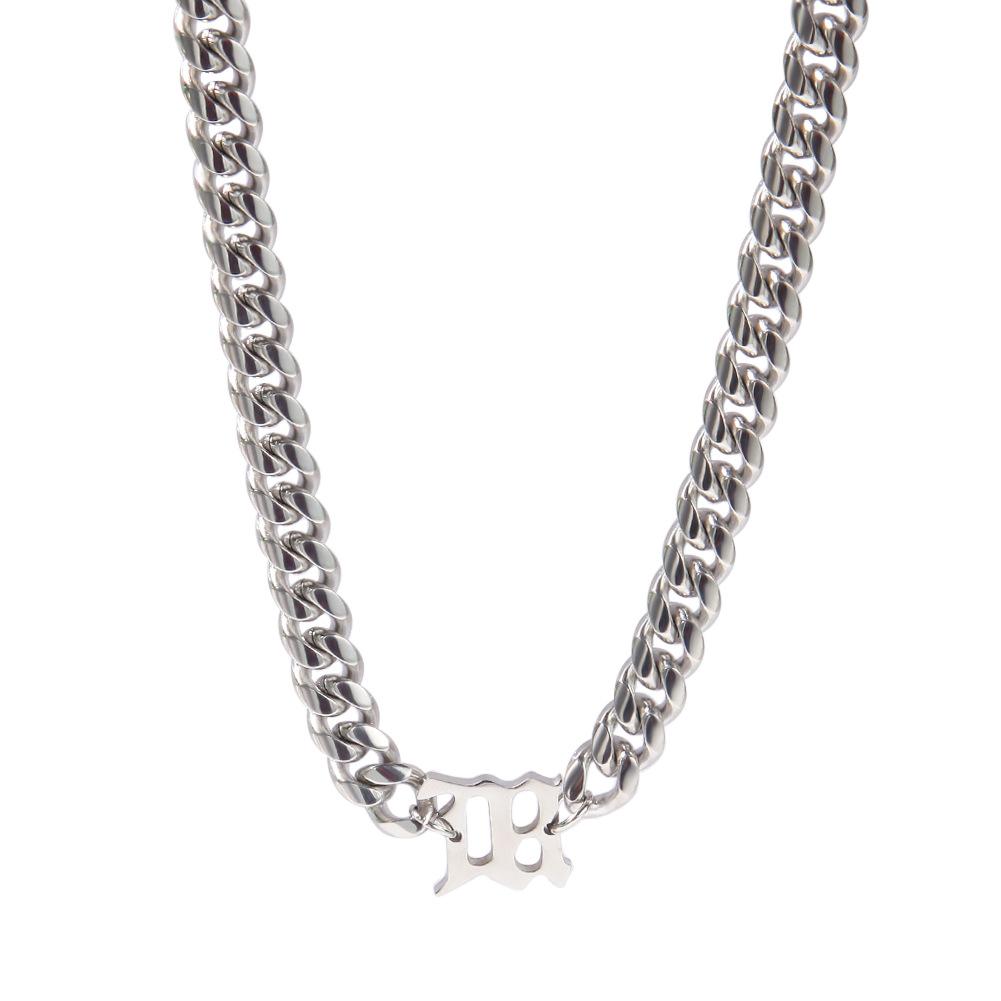 8mm Unisex Urban Groove Stainless Steel Cuban Chain 18 Inches Chain Length -  D314