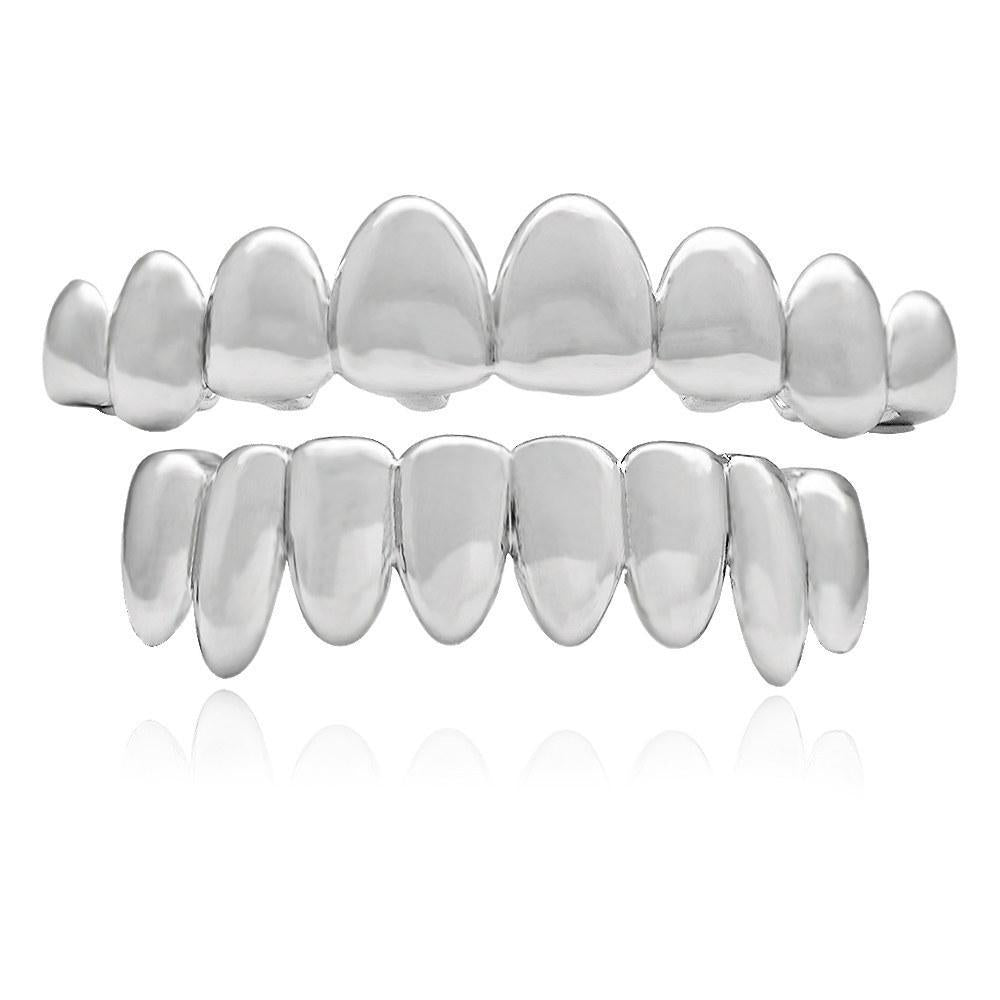 【ALL 8 TEETH GRILLZ WITHOUT ZIRCON IN HERE】Unisex 8 Teeth Decorative Comfortable Grillz For Men & Women HipHop Accessories Grills Perfect Gift