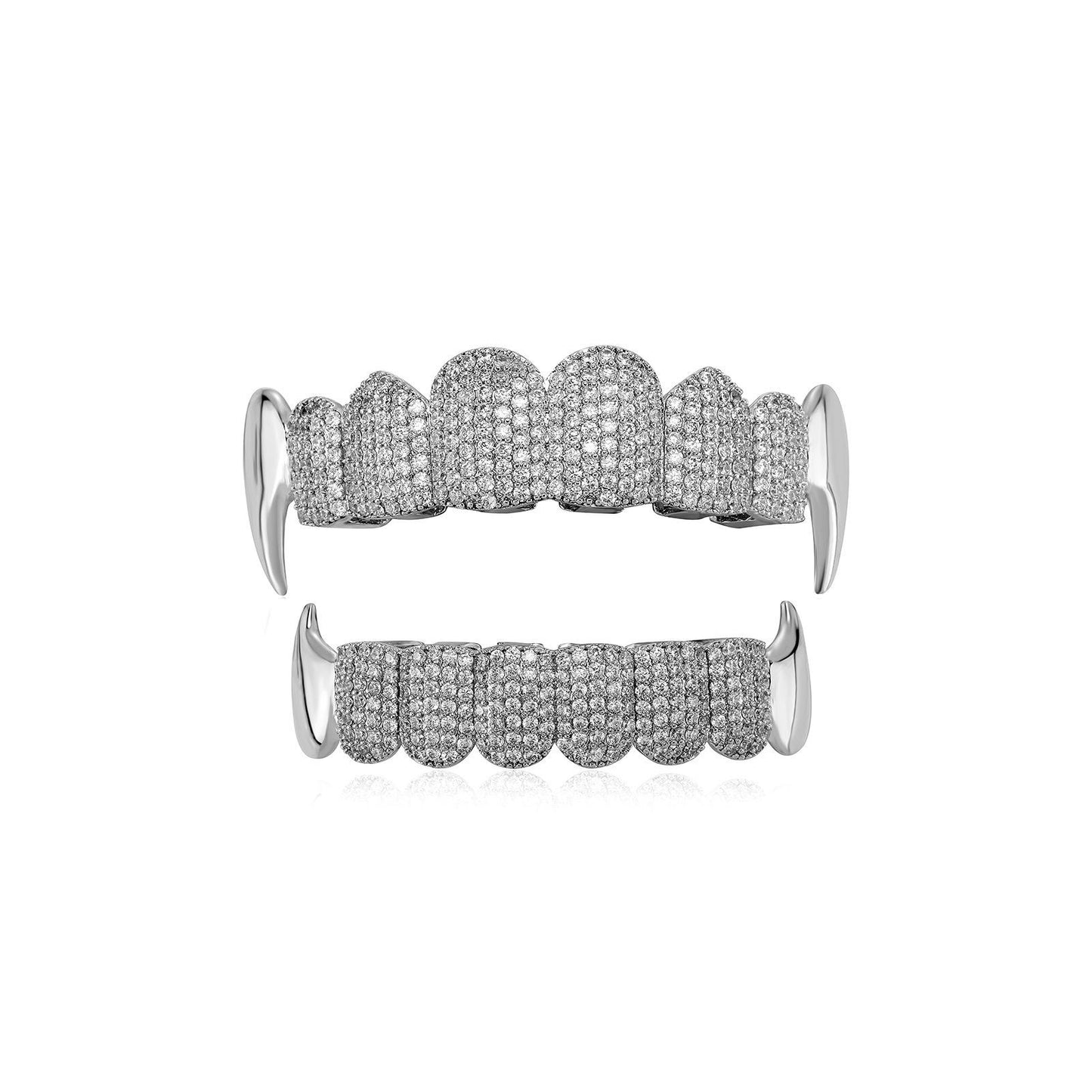 Unisex Halloween Vampire 8 Teeth Grills Hiphop Accessories Comfortable Grillz   K240