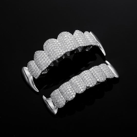 Unisex Halloween Vampire 8 Teeth Grills Hiphop Accessories Comfortable Grillz   K240