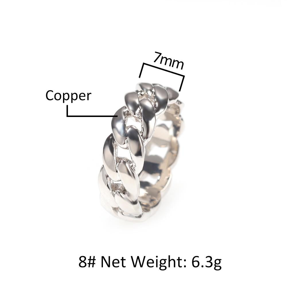 Unisex Urban Link Cuban Chain Ring US Size 7-10 - D325