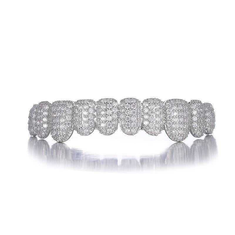 Unisex Cubic Zirconia 10 Teeth Comfortable Grillz Hiphop Accessories Grills    K249