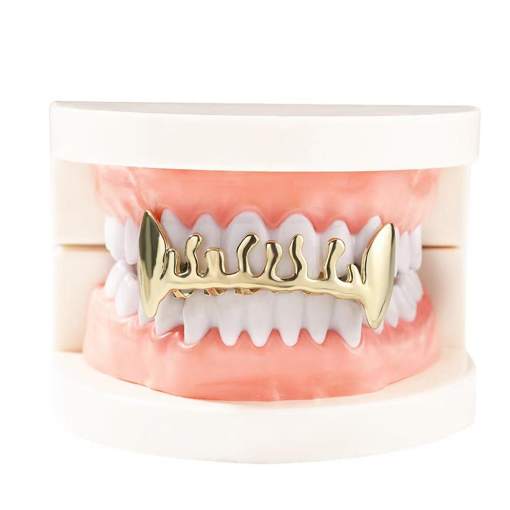 Unisex HIPHOP Hip-hop 8 Upper Teeth and 8 Lower Teeth Grills: Smooth Surface Grillz,S271