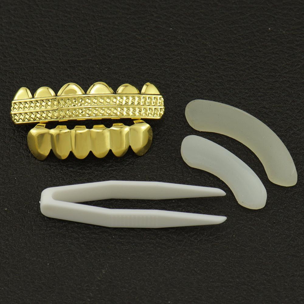 Unisex Halloween Costume Dentures Copper Fangs Grillz Grillz Q875