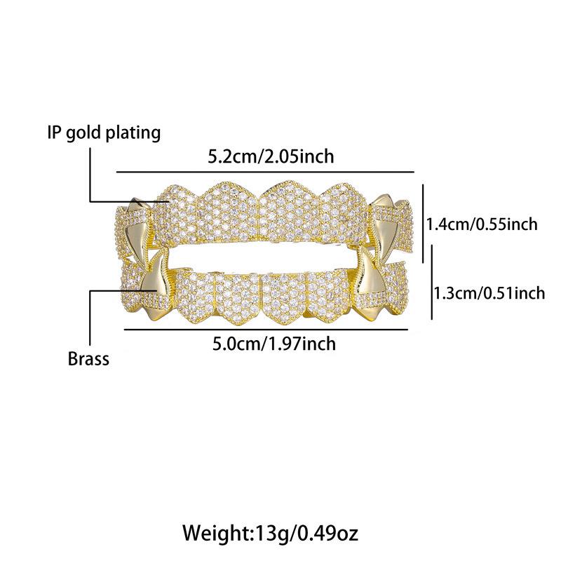 Unisex Cubic Zirconia Sharp Vampire 8 Teeth Comfortable Grillz Hiphop Accessories Grills  K270