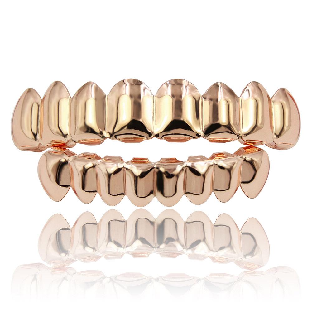 Unisex Glitz Hip-Hop Grills - 8 Upper & 8 Lower Teeth -  D337