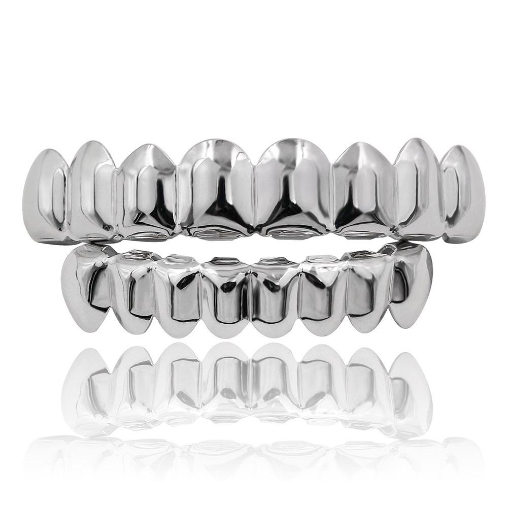 Unisex Glitz Hip-Hop Grills - 8 Upper & 8 Lower Teeth -  D337