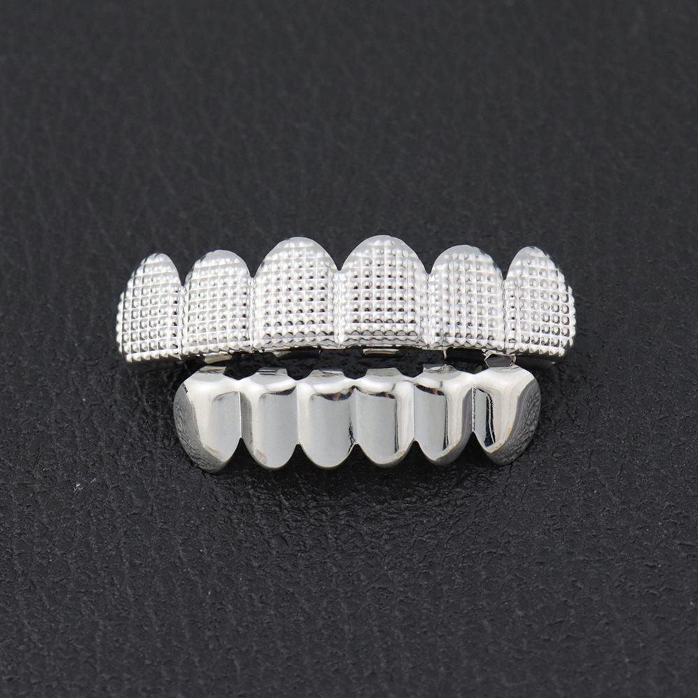 Unisex Halloween Costume Dentures Textured Copper Fangs Grillz Grillz