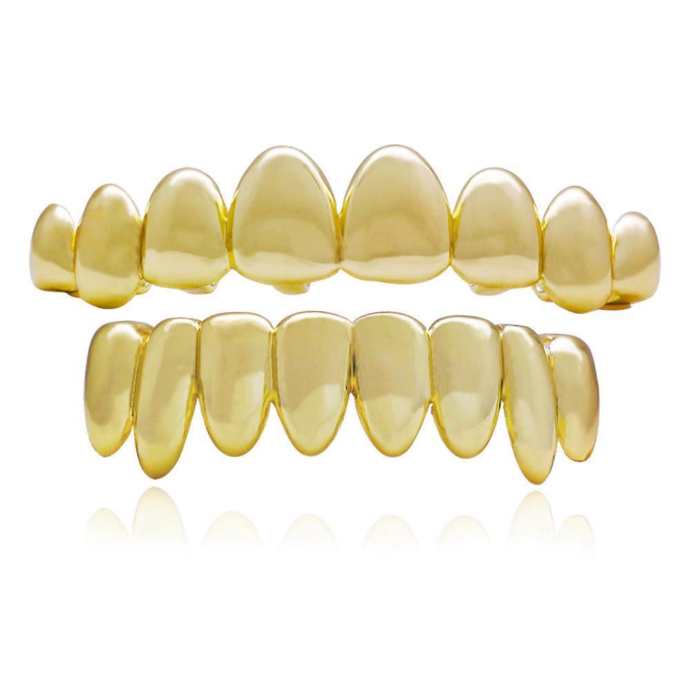 【ALL 8 TEETH GRILLZ WITHOUT ZIRCON IN HERE】Unisex 8 Teeth Decorative Comfortable Grillz For Men & Women HipHop Accessories Grills Perfect Gift