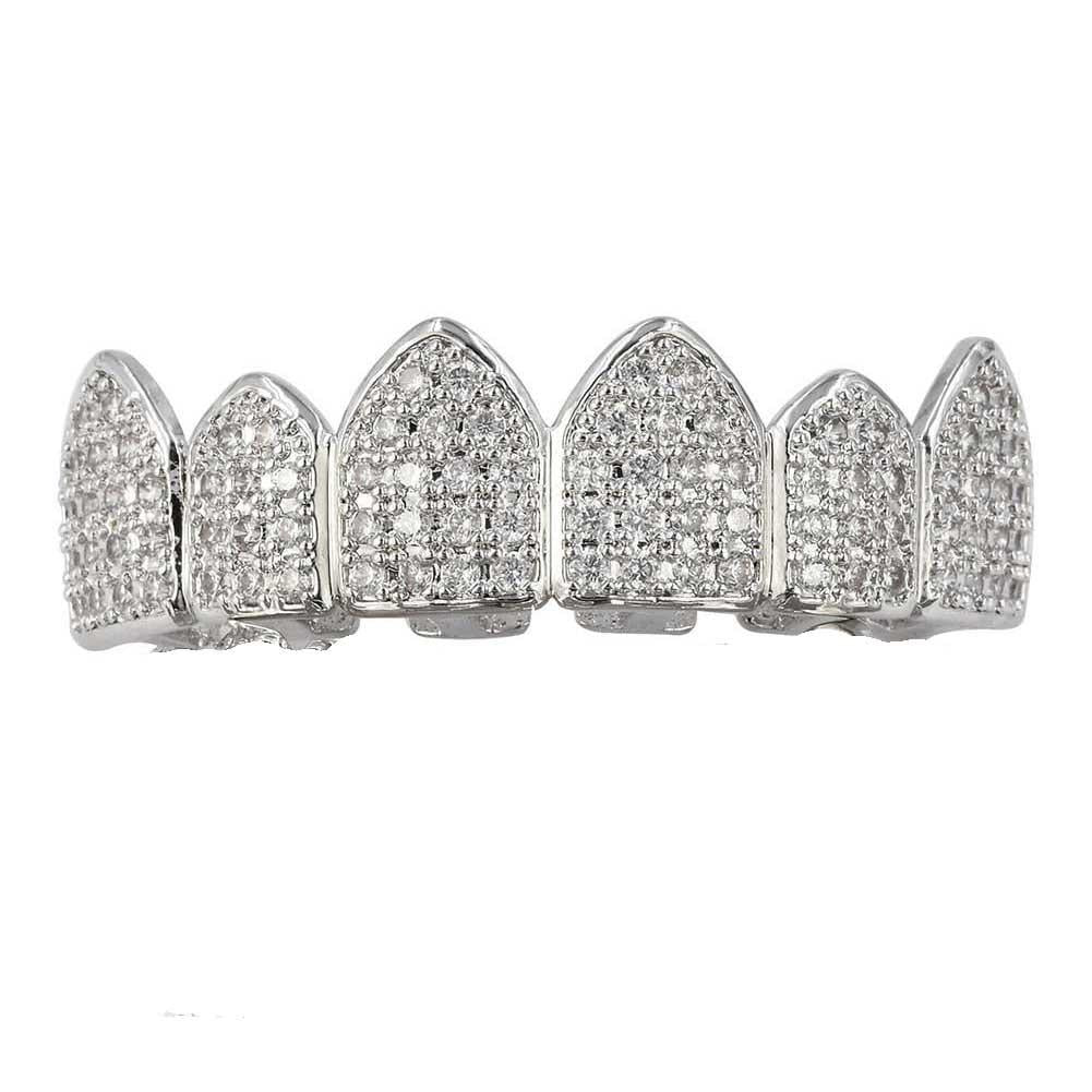 Unisex Hiphop Accessories Grillz Grills Two Color Zircon  Alloy Material K231