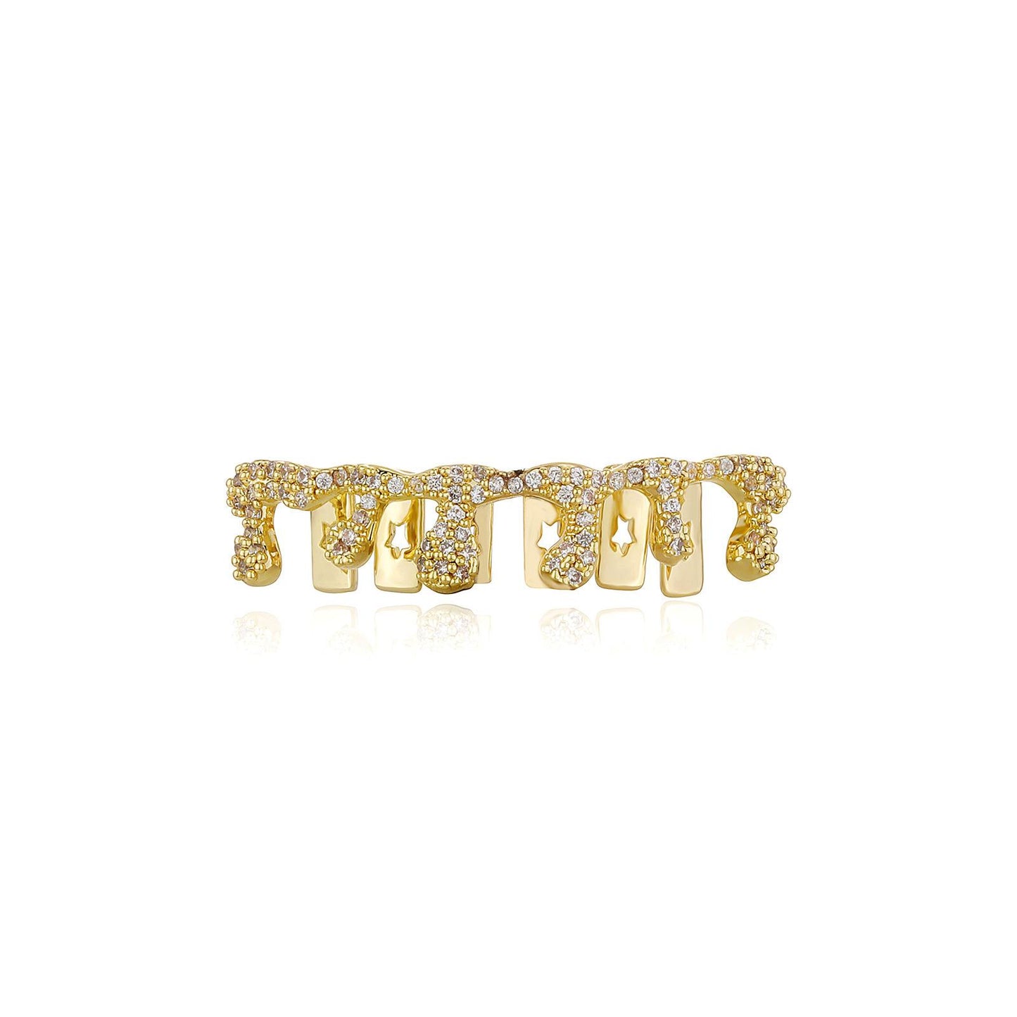 Unisex Water Drop Zircon Grillz Hiphop Accessories Comfortable Grills   K232